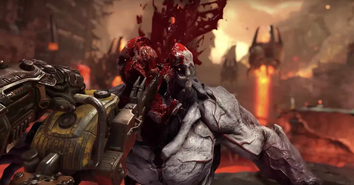 la mitica motosega di doom eternal - nerdface