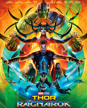 locandina ufficiale del film Thor: Ragnarok - nerdface