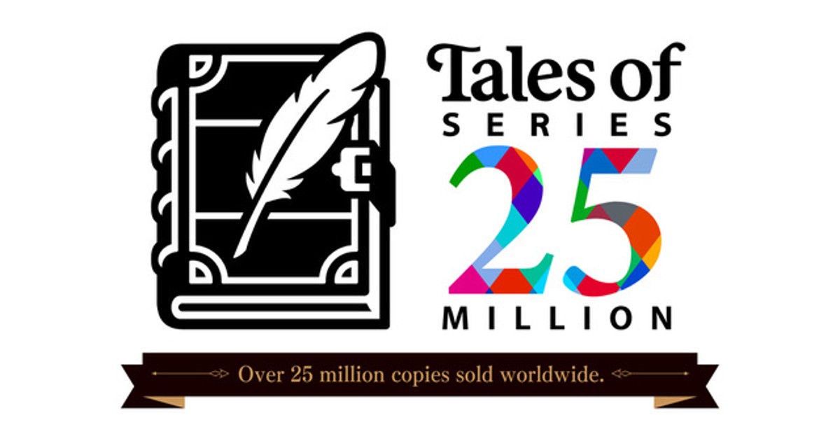 Un'immagine ad hoc per festeggiare le 25 Milioni di copie della la serie Tales of