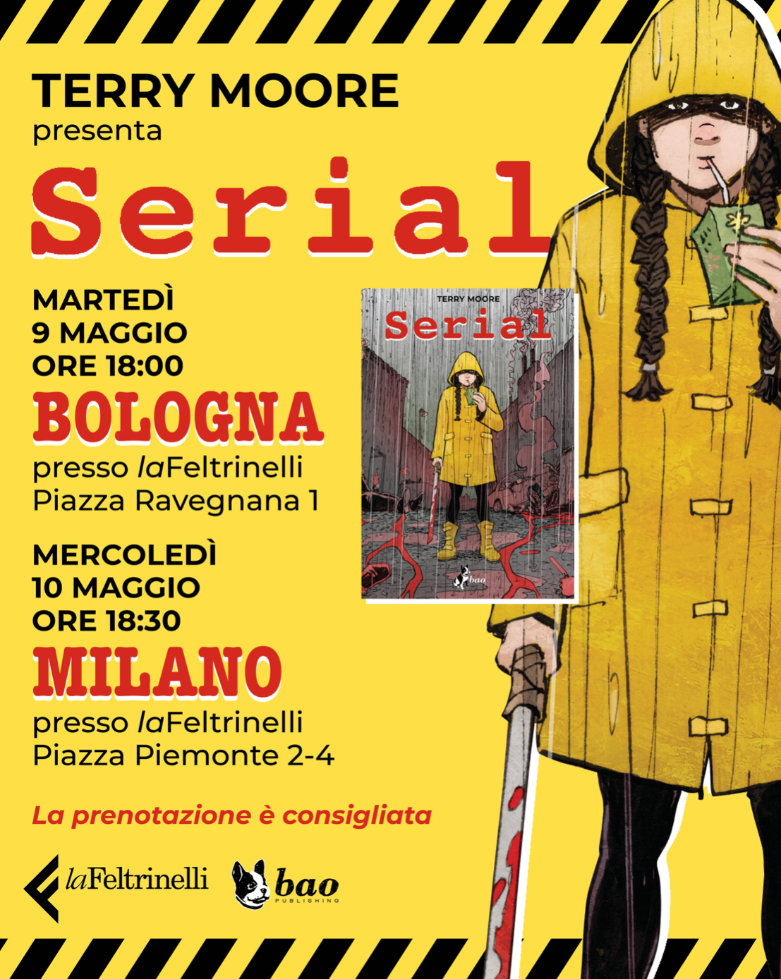 le tappe italiane di bologna e milano del tour di terry moore per serial - nerdface