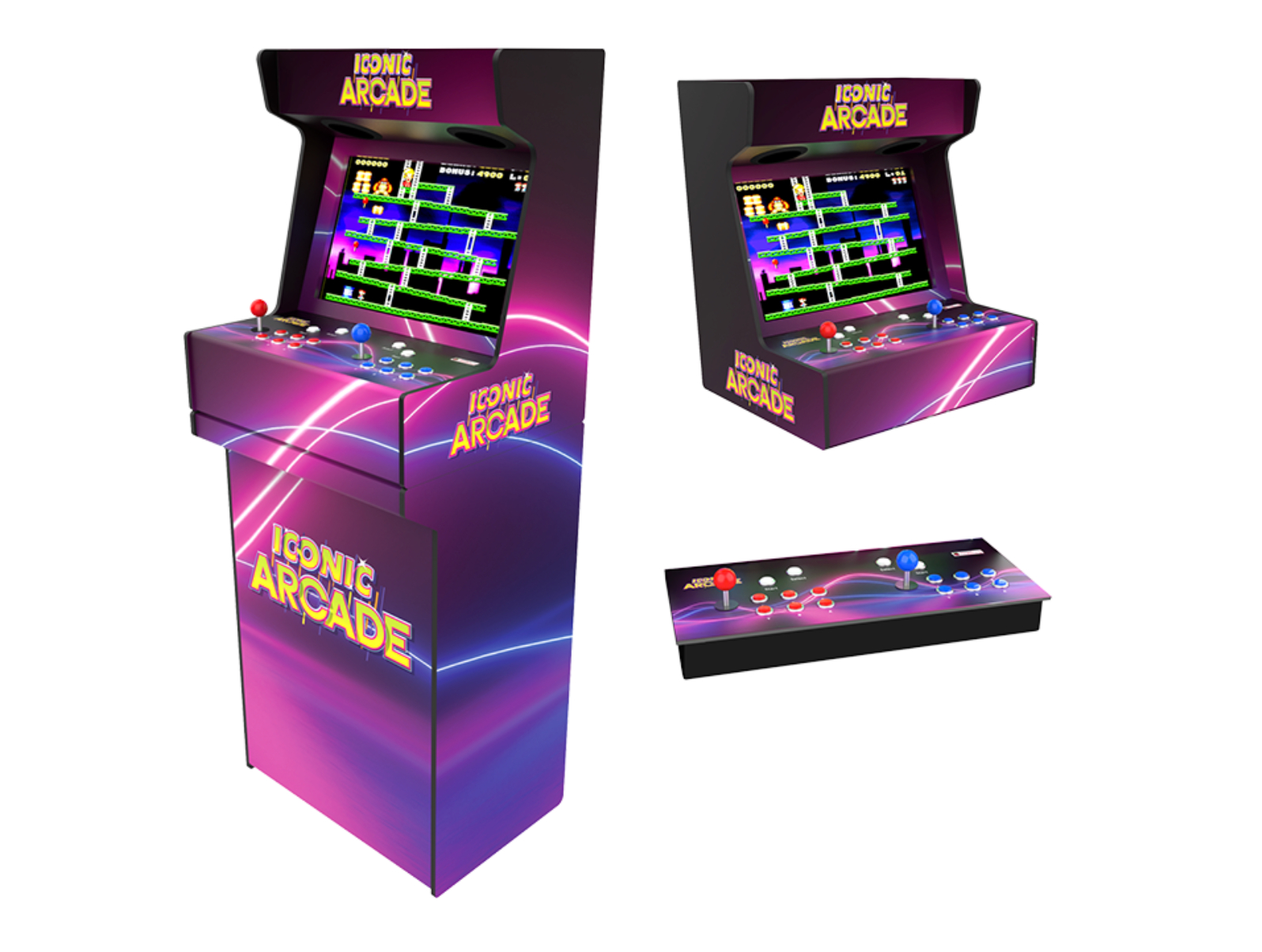 l'iconic arcade nelle tre configurazioni - nerdface