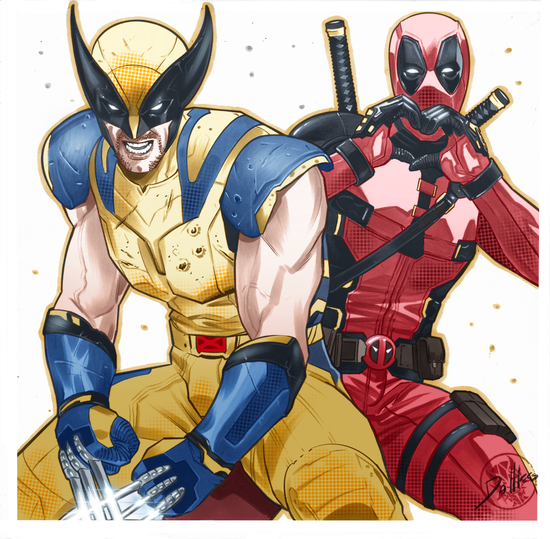 l'artwork di david messina di deadpool & wolverine - nerdface