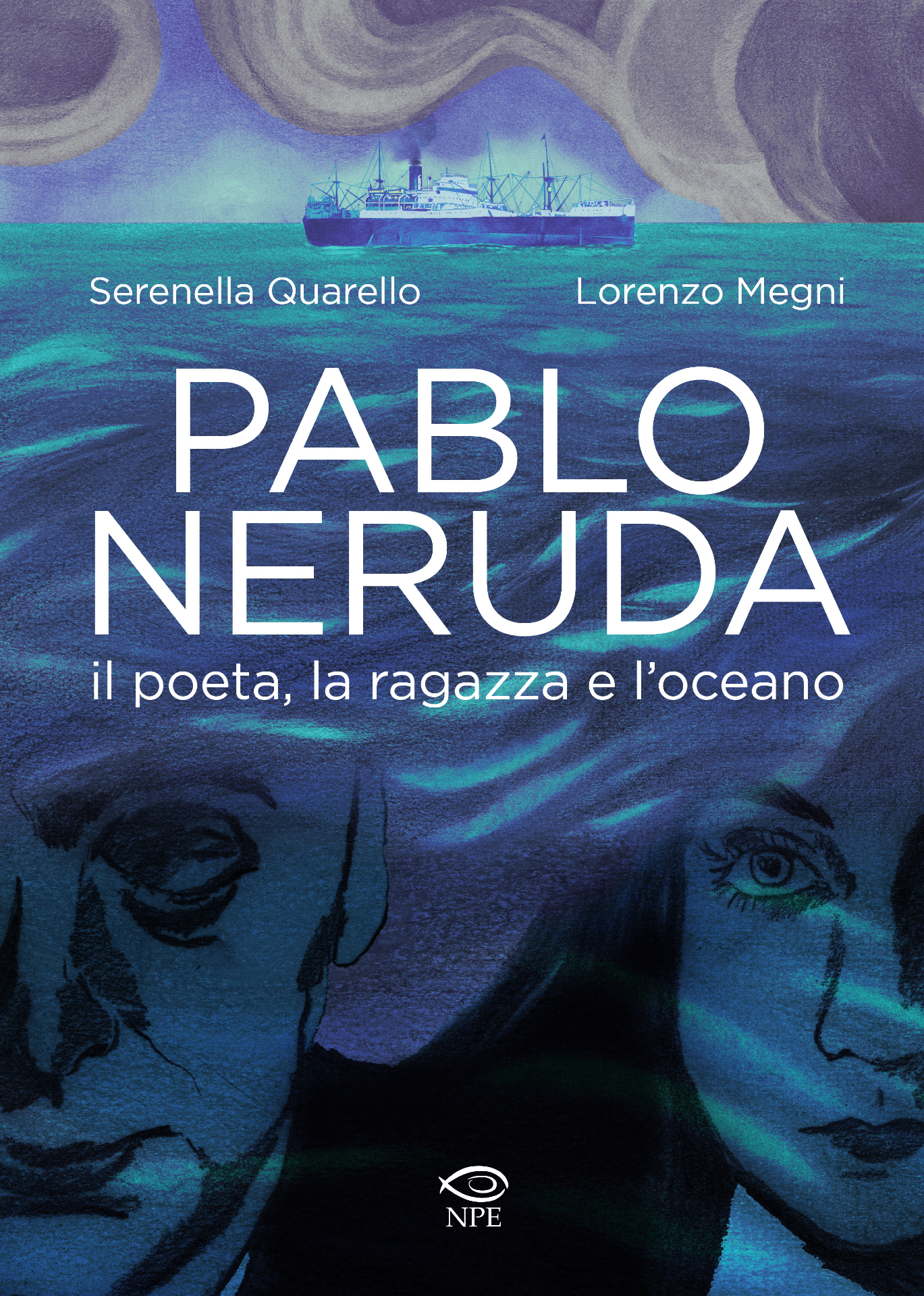 la copertina di pablo neruda il poeta, la ragazza e l'oceano - nerdface