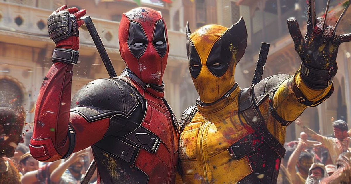 deadpool e un deadpool in stile wolverine festeggiano in strada - nerdface