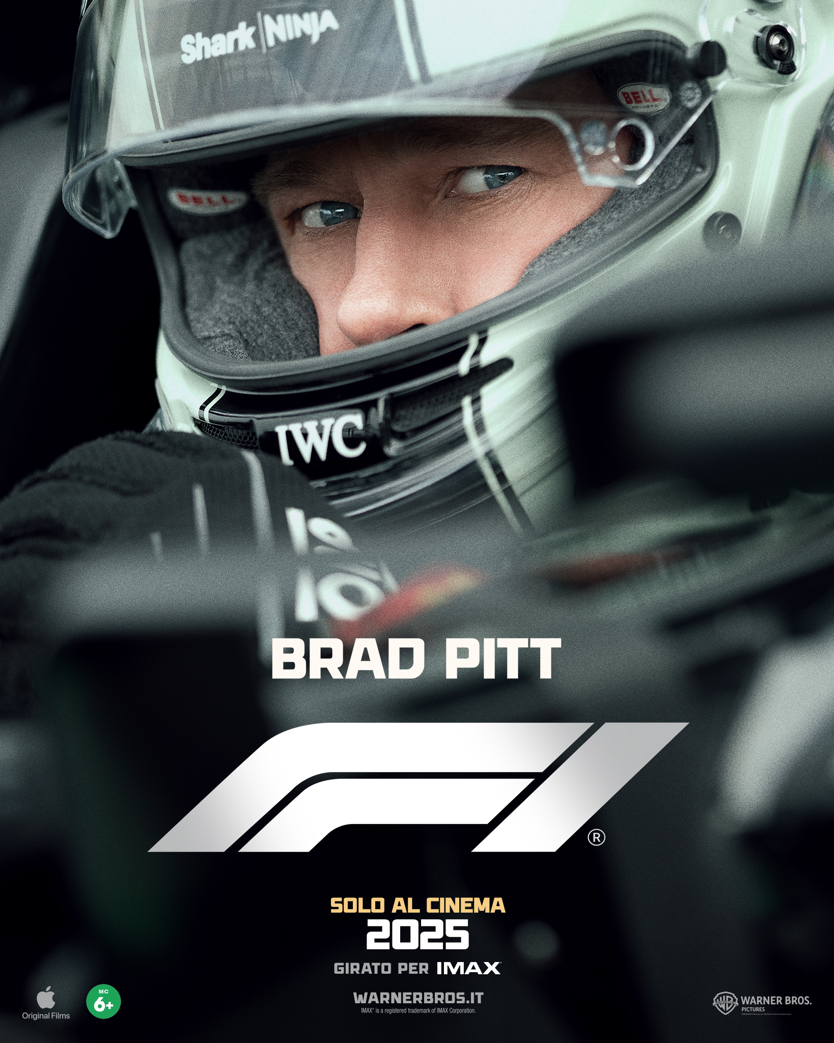 il poster ufficiale di f1 con brad pitt - nerdface