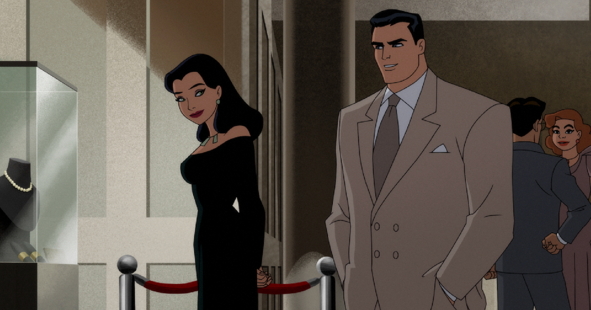 in batman caped crusader bruce wayne approccia una donna - nerdface