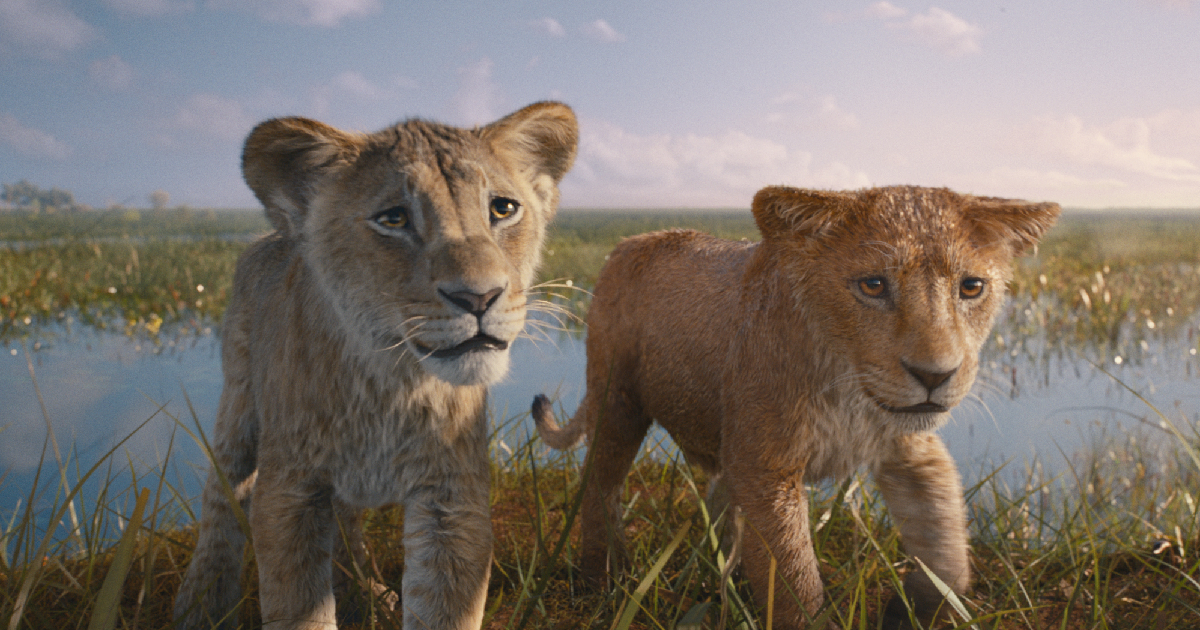 due cuccioli bagnati nel trailer di mufasa il re leone presentato al d23 - nerdface