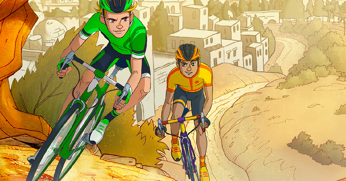 i due protagonisti de la bicicletta di bartali - nerdface