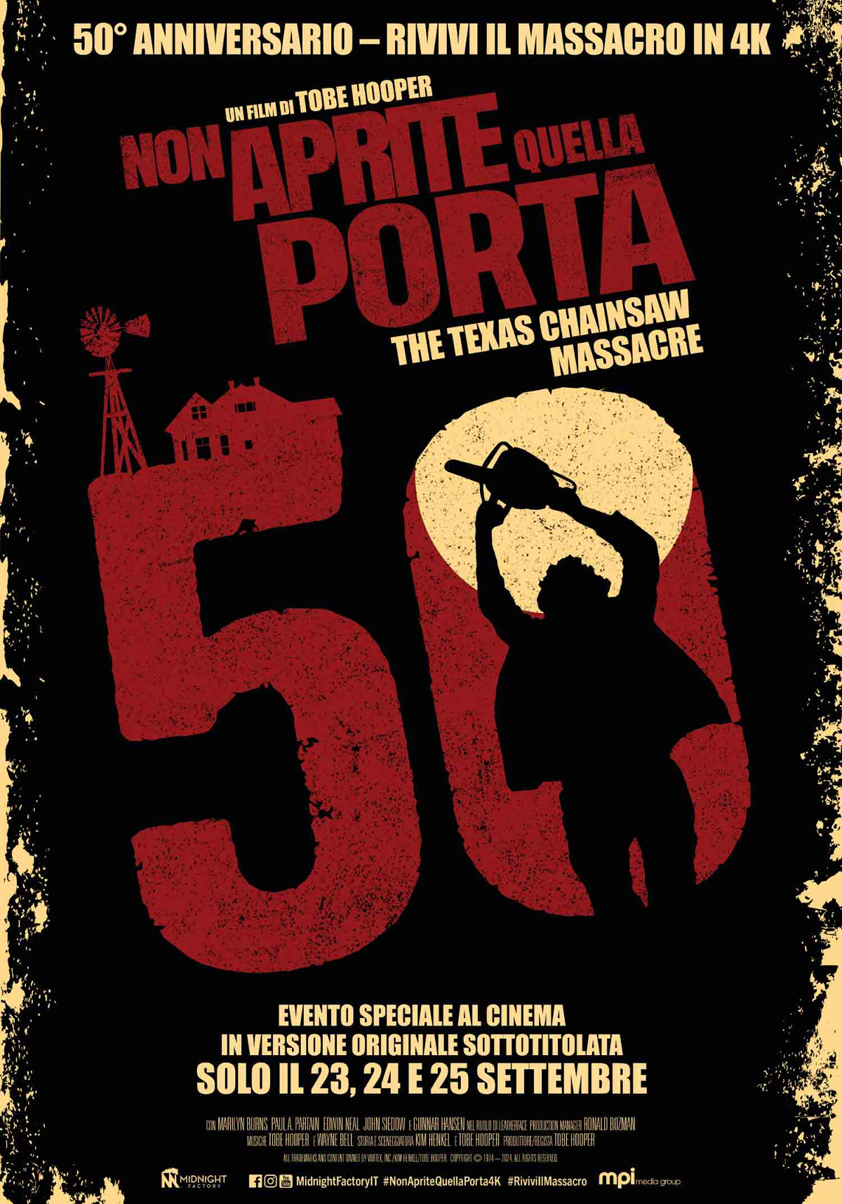 il poster ufficiale di non aprite quella porta restaurato in 4k per i suoi 50 anni - nerdface