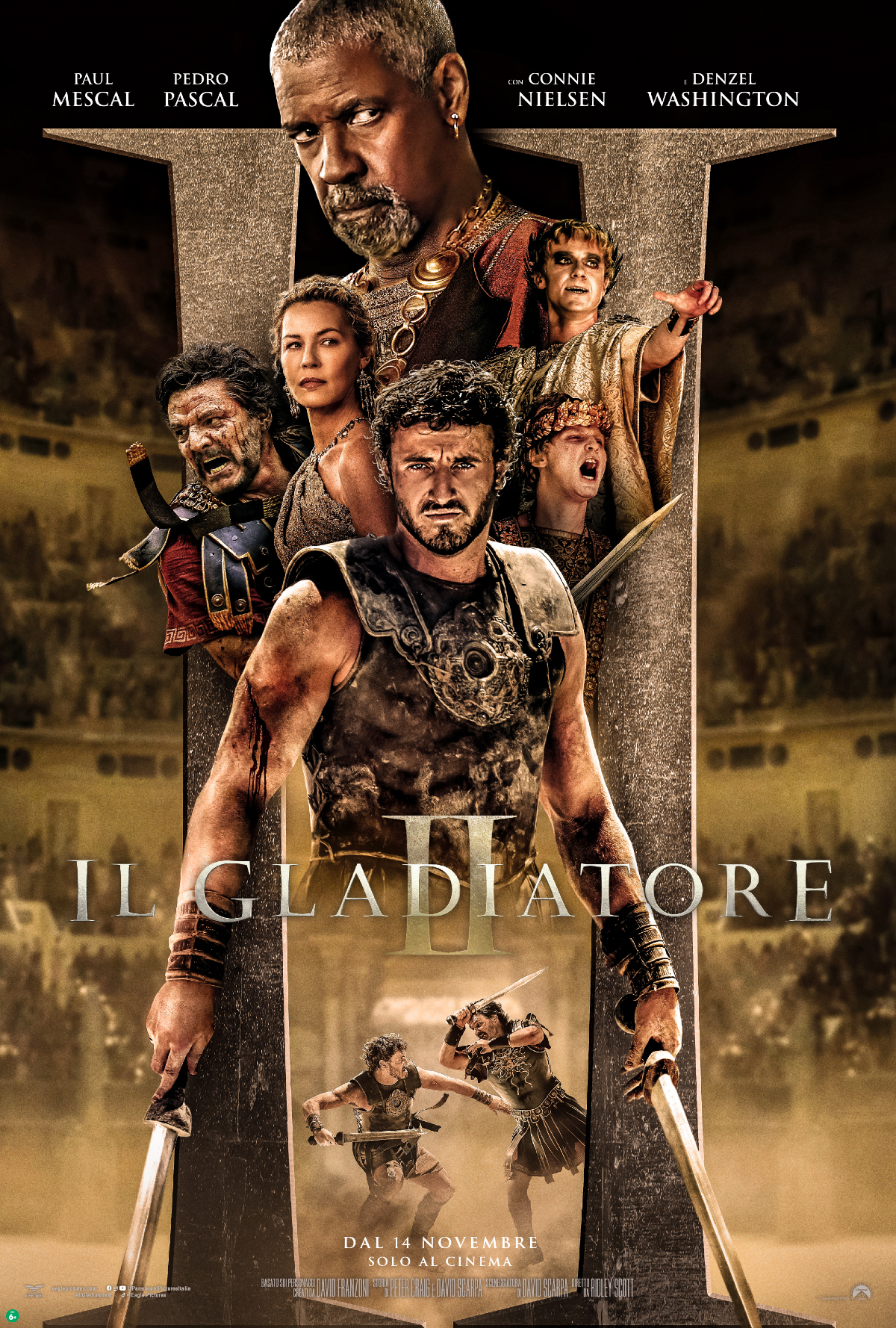 il poster ufficiale de il gladiatore 2 - nerdface