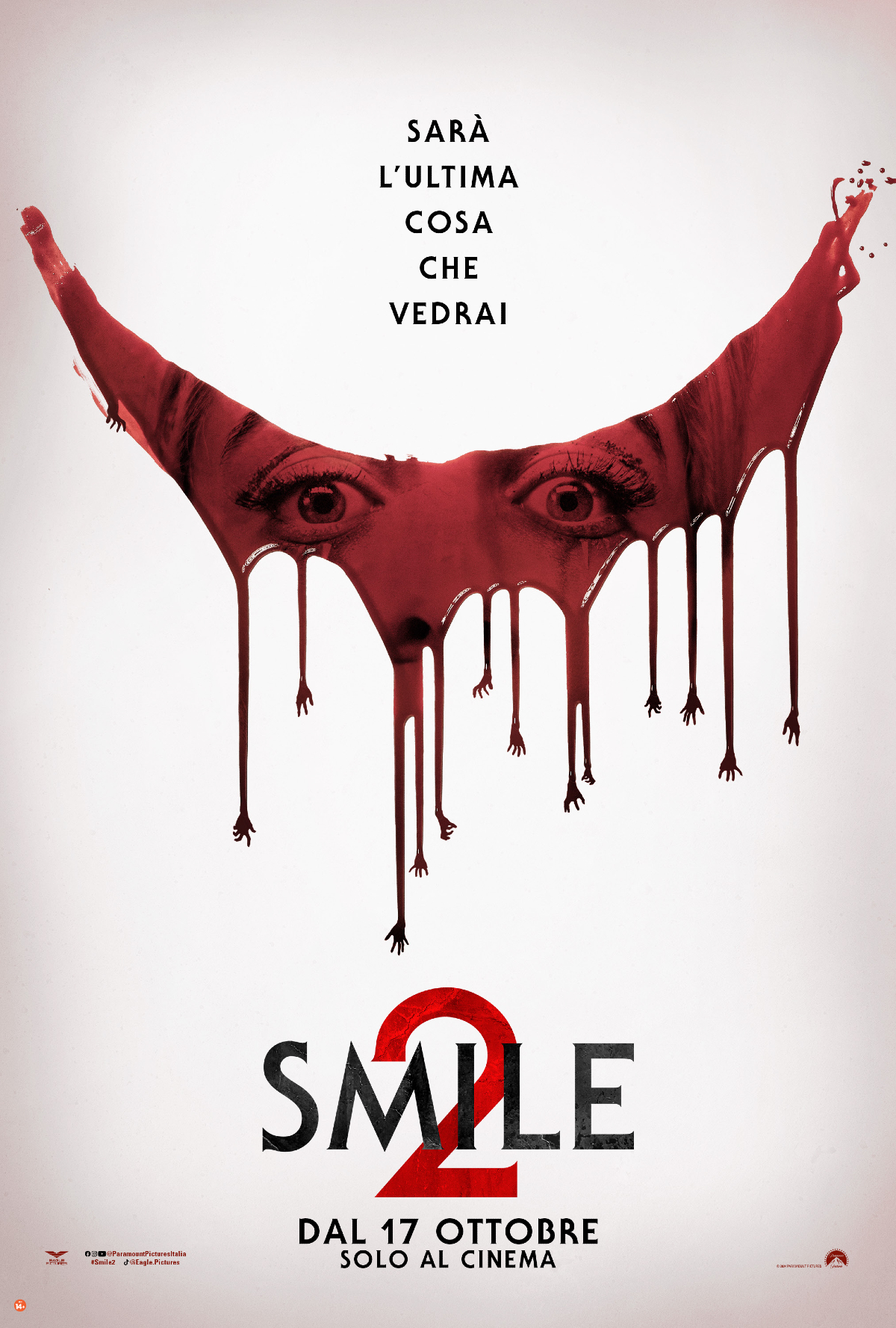 il poster ufficiale di smile 2 mostra un sorriso di sangue - nerdface