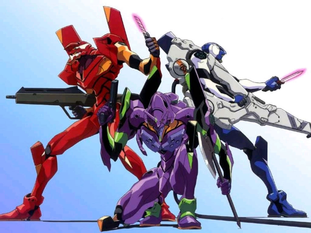 i tre eva in attacco in neon genesis evangelion - nerdface