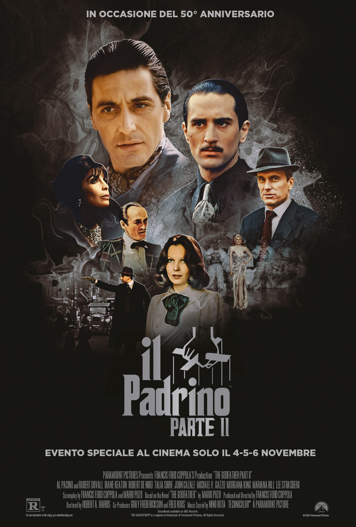 il poster per i 50 anni de il padrino parte II - nerdface