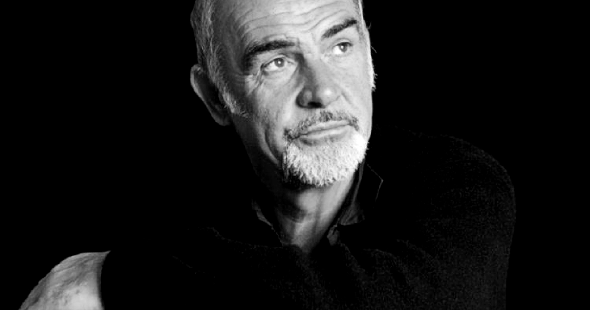 sean connery in un ritratto in bianco e nero - nerdface