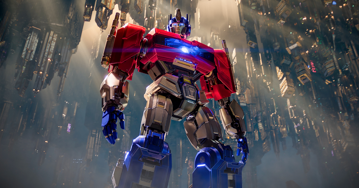 optimus prime si staglia all'orizzonte in transformers one - nerdface