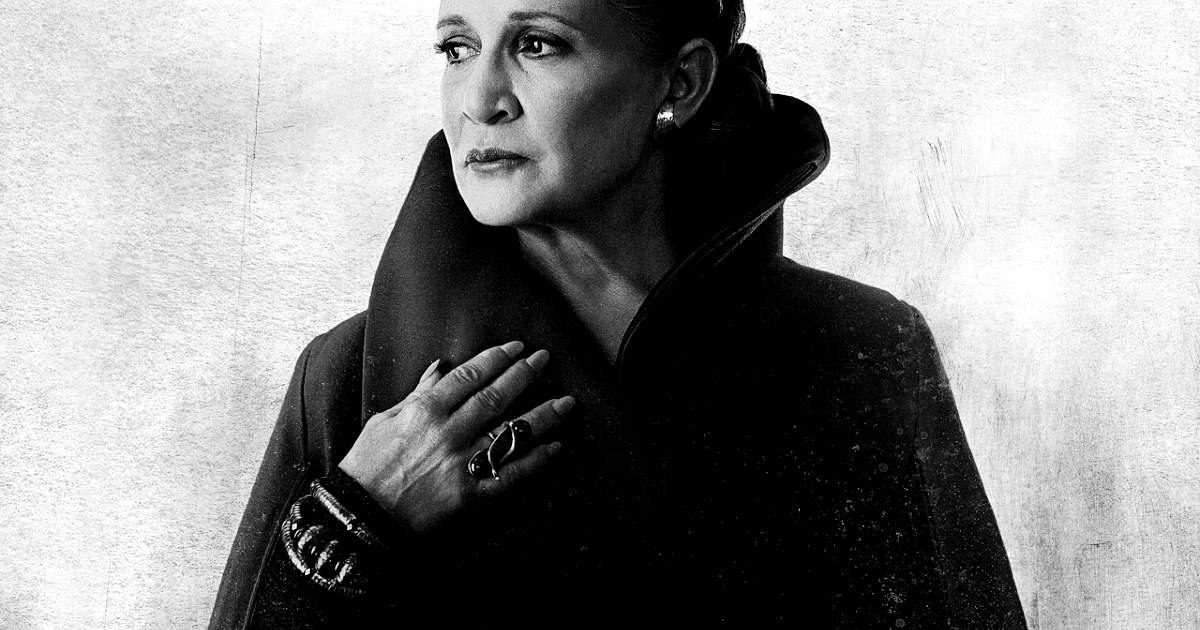 carrie fisher è la principessa leia anche nella terza trilogia di star wars - nerdface