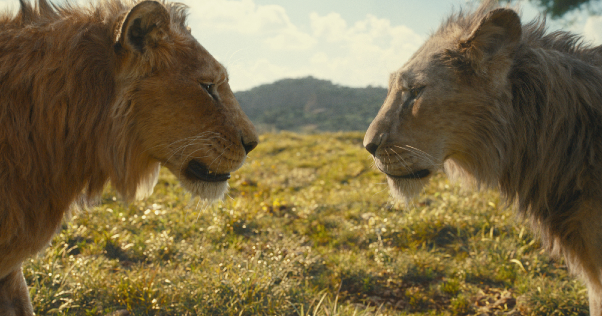 i due fratelli si guardano in mufasa il re leone - nerdface